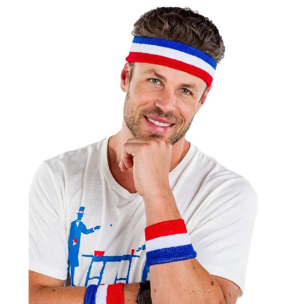 Patriotic Zippered Sweatband Set